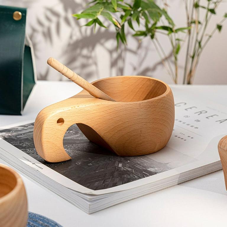 100% Eco-Friendly Unique Designs Solid Wood Coffee Tea Cup Wooden