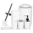 thumbnail image 1 of Timotech Juego de Accesorios de Ba&ntilde;o de 6 Piezas, Incluye Dispensador de jab&oacute;n, Soporte para Cepillos de Dientes, Cepillo de Inodoro, Vaso de Enjuague, Jabonera y Bote de Basura, 1 of 6