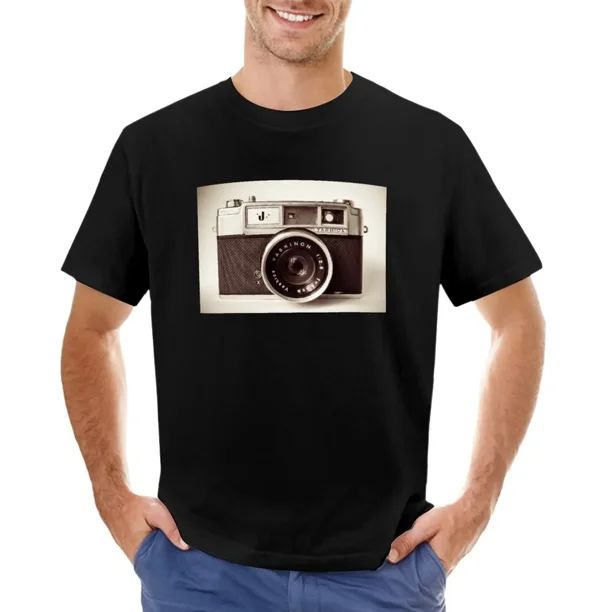 Camiseta Retro con cámara ropa kawaii tops ropa de verano camisetas lisas para hombres