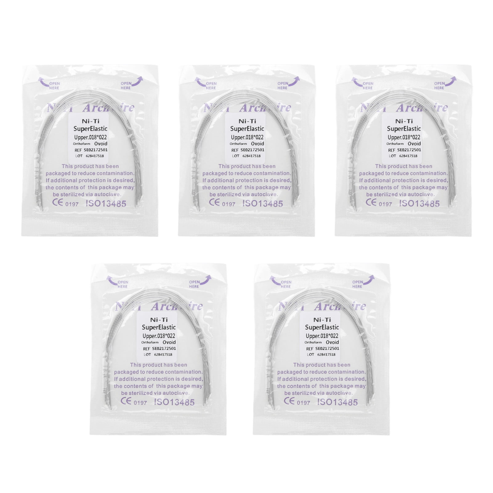 10 Arcs Dentaires Orthodontiques TMA 16x22 Pour L'Arcade Supérieure - Alliage Titane Molybdène