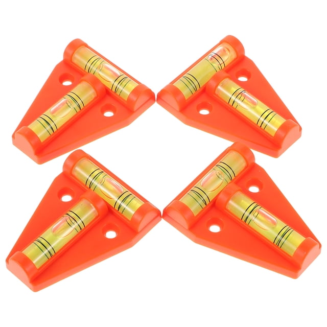 OULII 4 Pcs Niveaux à Bulles RV pour Caravane Niveau RV Acrylique Orange pour Amateurs de Bricolage