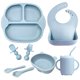 thumbnail image 1 of Juego de vajilla con cuenco adicional y plato de silicona para niños Bear, cuenco de silicona especial para bebés, suministros para madres e hijos, 1 of 4