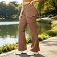 thumbnail image 3 of Bootcut Pants for Women High Waisted Stretch Slim Fit Pockets Casual Everyday Pants, 3 of 7