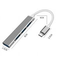 thumbnail image 6 of POINTERTECK USB C to USB 3.0 Hub 4 Ports, 4-in-1 USB Type C to USB 3.0 Hub Adapter, Aluminum Thunderbolt 3 to Multiport USB Hub Adapter Fit for MacBook Pro,iPad Pro,iMac,Samsung,Chromebook Silver, 6 of 6