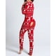 thumbnail image 4 of Sexy Pyjama Women's Jumpsuit Suit Button-down Front Back Butt Bum open Ass Flap Jumpsuit Loungewear Christmas Print Buttoned NEW, 4 of 4