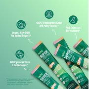 Supergreens Premium Superfood Greens Drink Mix w/Chlorella, Moringa, Spinach & Broccoli + Digestive Enzymes & Probiotic Blend -Nutrient-Packed Powder (Orange Passion 20 Servings, Travel Pack)
