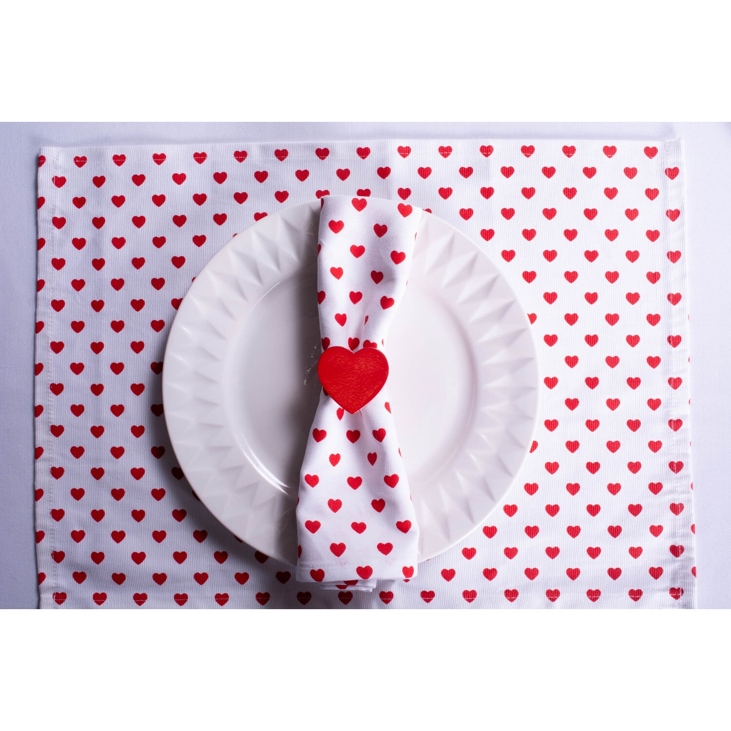 Lil Hearts Ribbed Placemats (Set of 6)