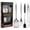 Gray, variant on 4pcs Heavy Duty Grill Accessories for Top Chef - Professional Grill Tool Set & Basic BBQ Tools for Backyard Restaurant Outdoor Kitchen - Deluxe Grill Gift for Dad