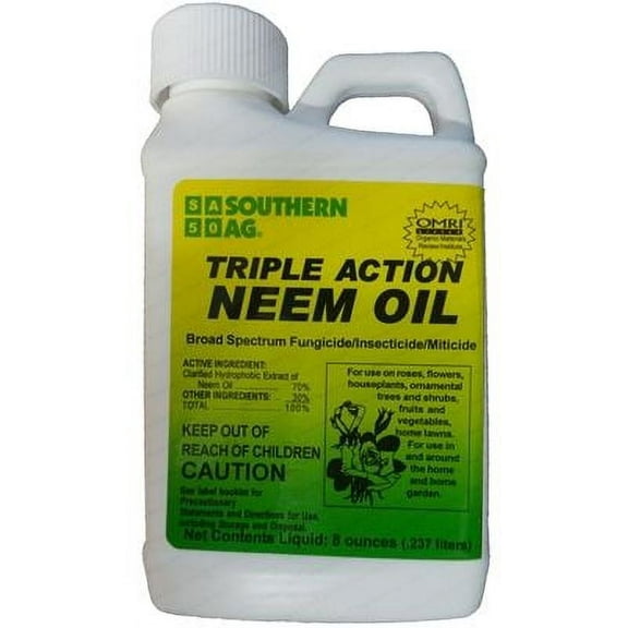 Southern Ag Indoor & Outdoor Fungus & Insects Fungicide & Insecticide Neem Oil, 8 fl oz