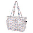 thumbnail image 2 of FORMRS Tote Bag for Women Quilted Large Capacity Travel Work Carry On Shoulder Handbag, Pink Mosaic Pattern, 2 of 7