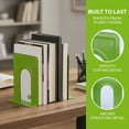 thumbnail image 2 of REGALWOVEN Metal Bookends, Book Ends for Shelves, Reinforced Iron Book Stopper for Heavy Books & Office, 2Pcs Grass Green 5"L x 5.8"W x 6.7"H, 2 of 5
