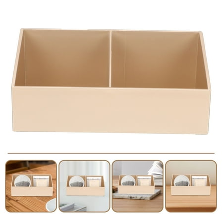 WHAMVOX Organizer Sugar Packet Holder Tea Bag Box 14X6.2CM Golden