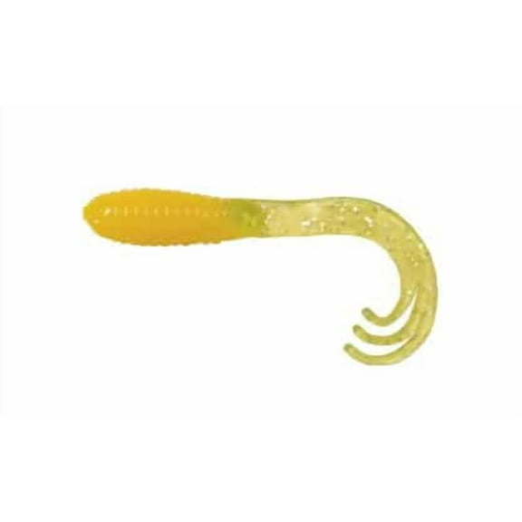 Big Bite Triple Tip Grub 2" 10ct Yellow Chartreuse Shiner