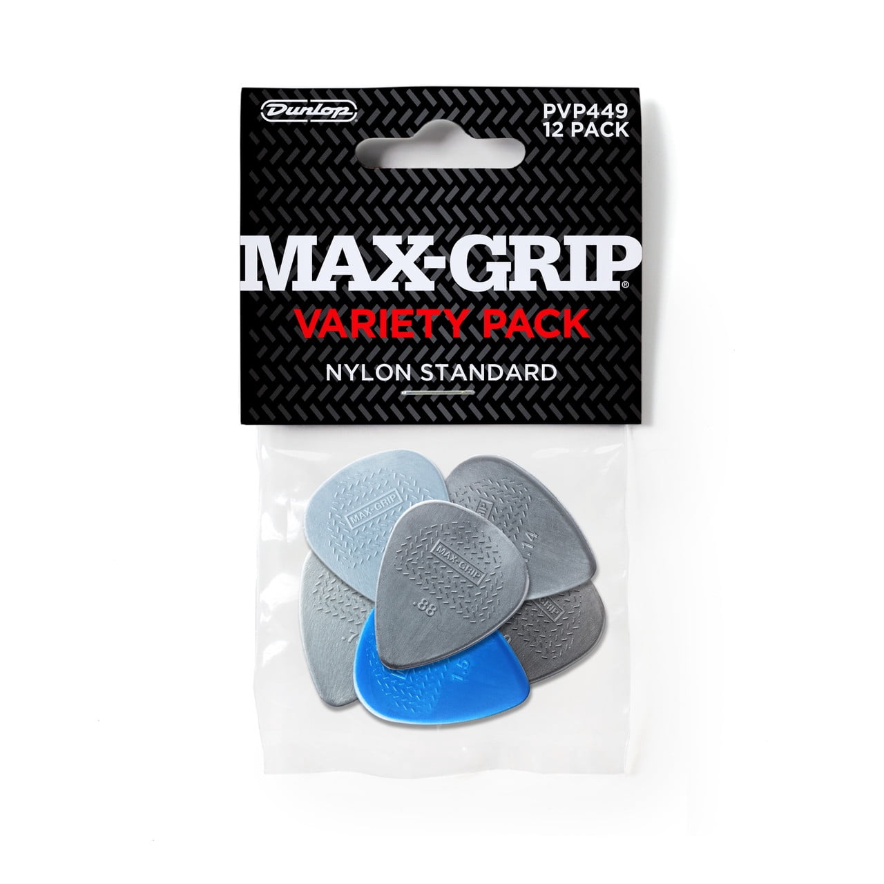 Dunlop Guitar Picks Max Grip Nylon Standard Variety Pack 24 Picks
