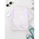 thumbnail image 2 of Girls' 100% Cotton Back-to-School Season {Letter} Print T-Shirt, Must-Have for Summer: Comfortable and Stylish!, 2 of 6