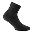 thumbnail image 2 of Rohner Basic calcetines quarter unisex, pack de 3 - quarter deportivo, mezcla de algodón, color liso Negro 35-38, 2 of 3
