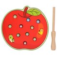 thumbnail image 2 of Juguetes preescolares, 6.2x5.7x2.6 Pulgadas Catch de Madera Insectos Juego de Juego, Forma de fruta para promocional un regalo físico para niños para inspirar imaginación baby, 2 of 7