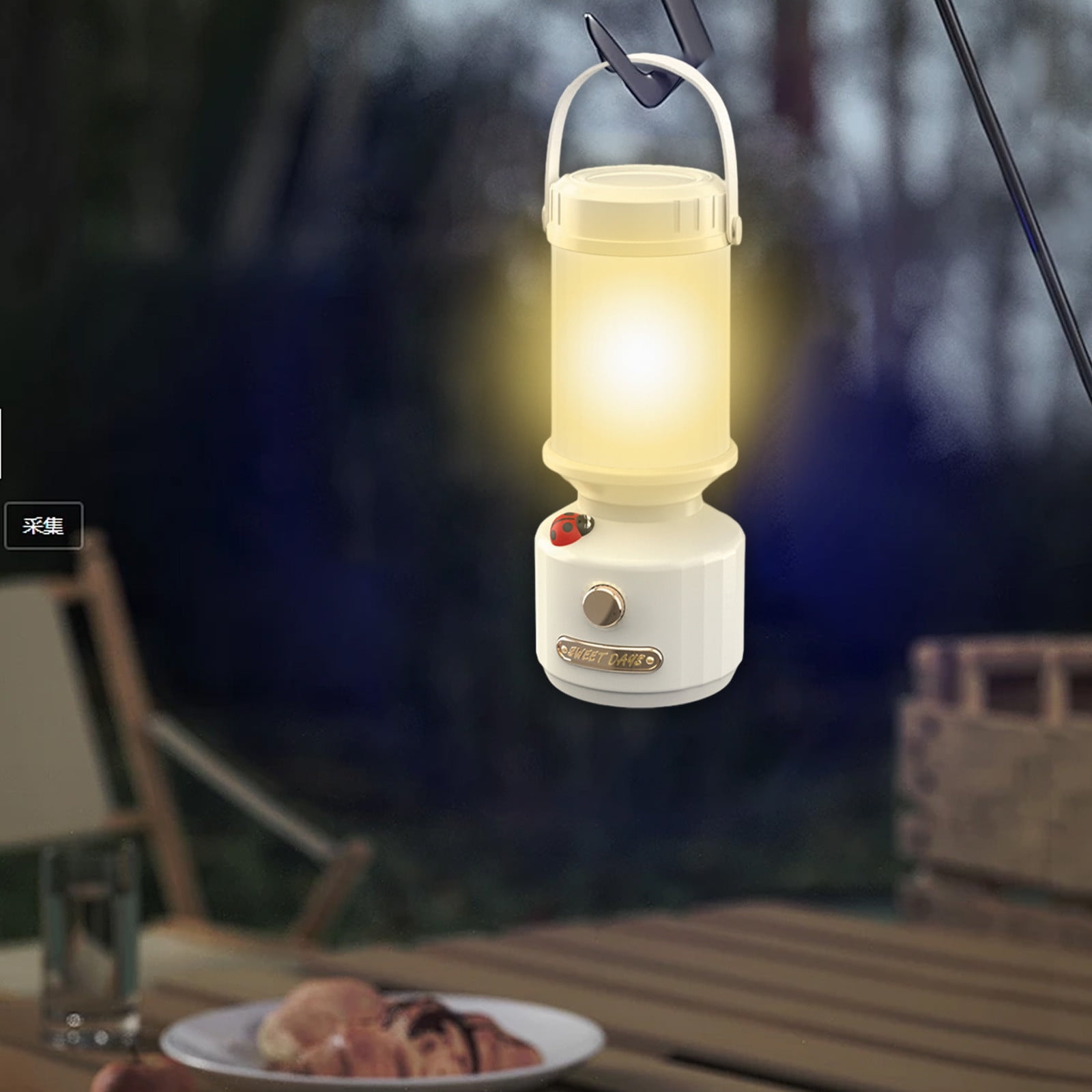 Portable LED Camping Lantern Lightweight Waterproof Solar USB Rechargeable LED Flashlight Survival Kits for Indoor Outdoor Home Emergency Light Power Outages Hiking Camping Essentials