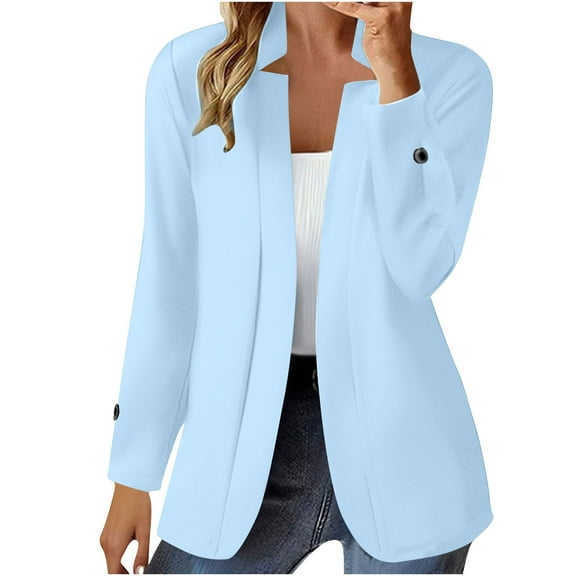 Kukoosong Blazers for Women Business Casual Long Sleeve Open Front Suit Jackets Cardigan Jacket with Pockets