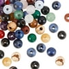 36 Pcs 8mm Natural Stone Beads Round Loose Gemstones 2.5mm 0.1 Inch Hole Beads Assorted Large