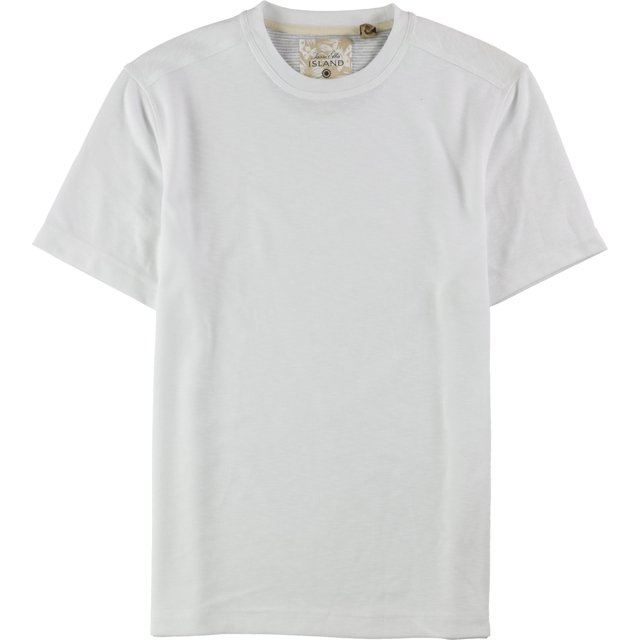 Tasso Elba - Camiseta básica de poliéster para hombre, color blanco, grande