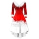 thumbnail image 4 of Vestidos de Navidad Para Mujer Vestido de Fiesta Manga Larga Estampado Con Cuello en V Vestido de Columpio en La Espalda Odeerbi  ODB192224, 4 of 5