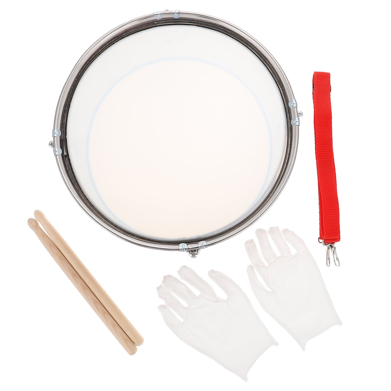 HINTRMENT 1 Set Red Wooden Snare Drum for Toddler 11.79x11.79x5.70in Music Education and Hand-Brain Coordination