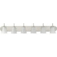 thumbnail image 4 of Classic Collection Six-Light Brushed Nickel Etched Glass Traditional Bath Vanity Light, 4 of 8