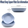 thumbnail image 4 of Mightlink 5.7 Inch Wheat Straw Deep Dinner Plates - Microwave and Dishwasher Safe, Unbreakable Sturdy Plastic Dinner Plates - Healthy Cereal Dishes/ Kids-toddler & Adult - 4PCS, 4 of 8
