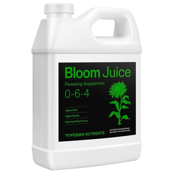 VIVOSUN Bloom Juice (0-6-4), Flowering Supplement Liquid Fertilizer for Flowering Stage, Concentrated Plant Food for All Flowering Plants, 32 Ounces/1 Quart