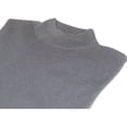 thumbnail image 3 of Men PRINCELY Soft Comfortable Merinos Wool Sweater Knits Mock 1011-00 Steel Gray, 3 of 5