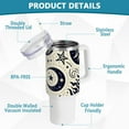 thumbnail image 4 of Sun and Moon 40 oz Tumbler with Handle Insulated&nbsp;Travel Mug&nbsp;Lid Straw Leak Proof Steel Vacuum Water Bottles Glasses Fits in Car Cup Holder, 4 of 7