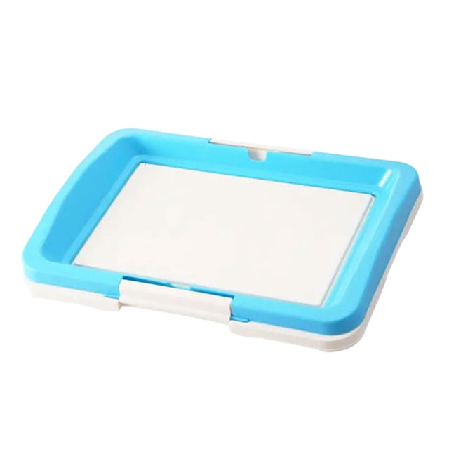 Orinal de entrenamiento para perros, para uso en interiores, fácil de limpiar, bandeja reutilizable para orinar de cachorros. azul 63x49.5x41cm