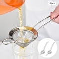 thumbnail image 2 of TOWED22 2PCS 304 Stainless Steel Strainer Soy Milk Juice Strainer Spoon Hot Pot Colander Kitchen Tool,Silver, 2 of 5