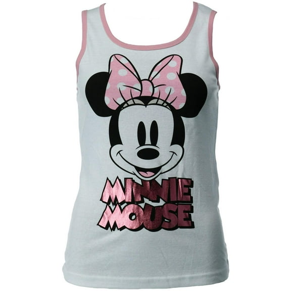 Disney Pink Trim Minnie Junior Ladies Tank