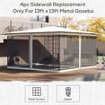 thumbnail image 6 of 13' x 13' Replacement Mesh Sidewall Netting for Patio Gazebos and Canopy Tents with Zippers (Sidewall Only),Cream, 6 of 7