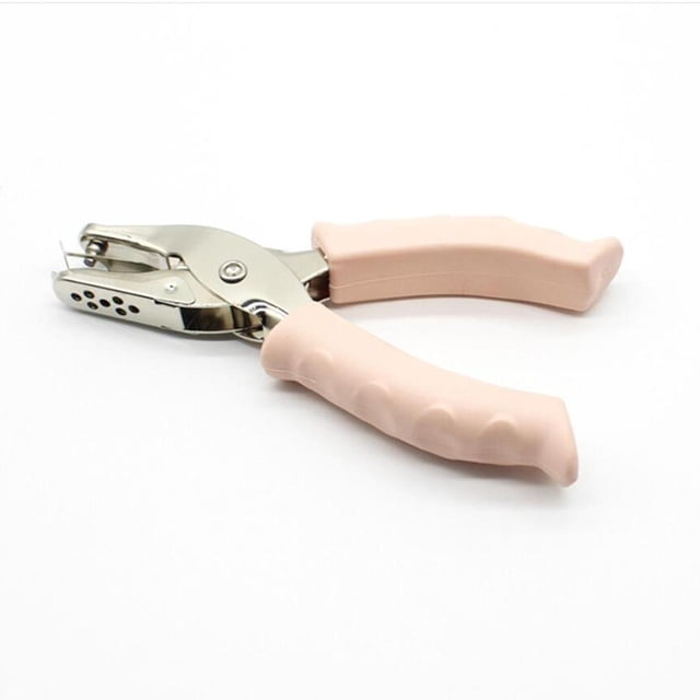 Perforadora de un agujero BLESIY Perforadora de papel 8 páginas Rosa claro 3 mm