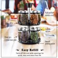 thumbnail image 3 of Belwares Spice Jar Rack – 12 Durable Glass Jars in Sleek & Attractive Carousel, 3 of 5