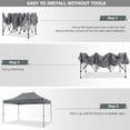 thumbnail image 6 of COBIZI 10x15 Pop Up Canopy with 4 Sidewalls, Heavy Duty Waterproof Commercial Canopy Tent for Outdoor Parties & Garden Events, Carry Bag Included, Gray, 6 of 9