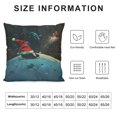 thumbnail image 5 of Orinice Santa Hat Sleigh Graphic Decorative Throw Pillow Cover for Home Couch Living Room Bed Sofa Winter Pillow Case 1PC 18x18in, 5 of 5