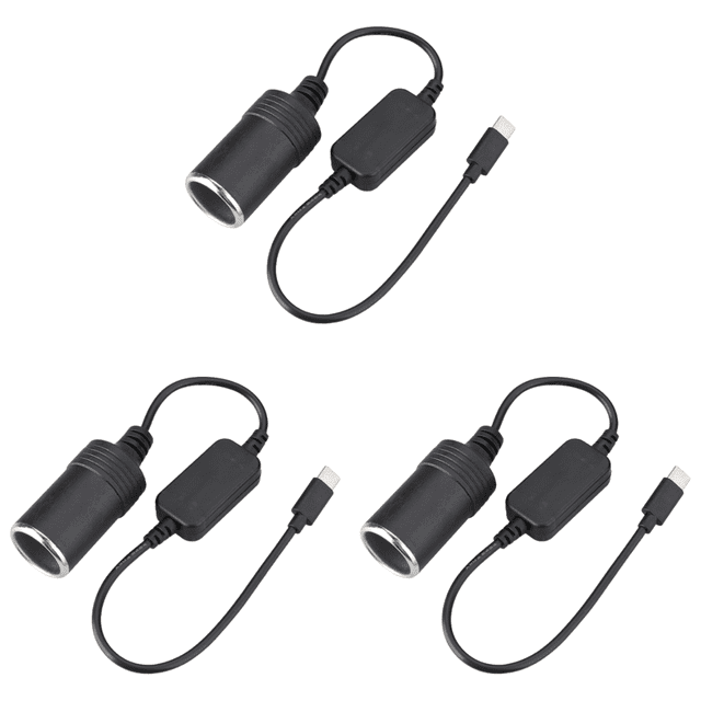 Adaptador Conector Enchufe para Coche USB 5V A 12V Cable Alimentación Encendedor Cigarrillos