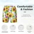 thumbnail image 6 of Picia Sunflowers pattern Mens Swim Trunks with Compression Liner Stretch Beach Shorts Quick Dry with Zipper Pockets No-Chafing Board Shorts-X-Large, 6 of 9