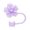 Purple, variant on Straw Accessories for Cups - Silicone Cherry Cap Covers for 10mm Straw Tips Fits 30 & 40 Oz Tumblers Party Tumbler Lid Style Spills Reusable