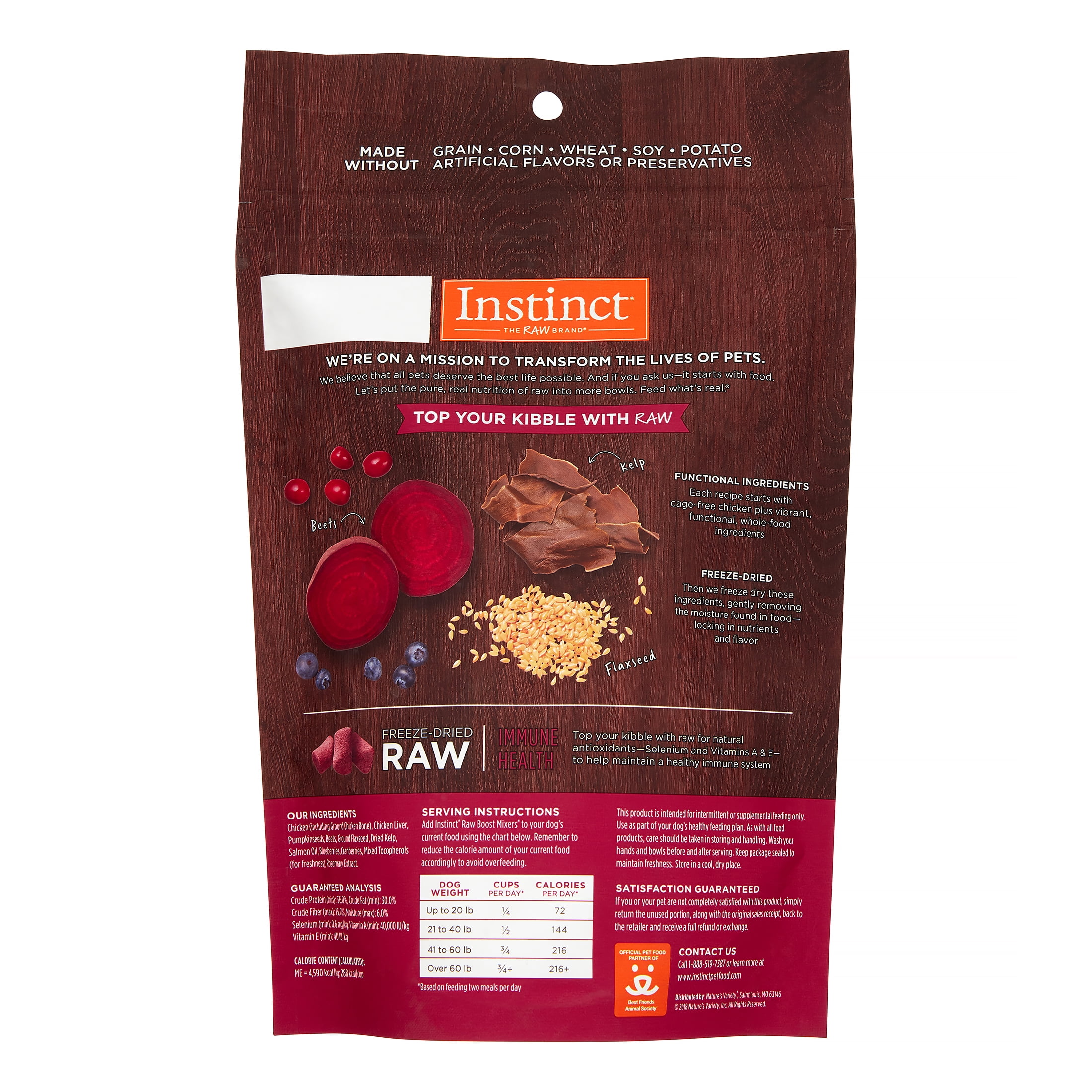 Instinct raw boost top mixers immune health