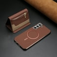 thumbnail image 5 of Allytechgroup for Samsung Galaxy S25+ Case, PU Leather Phone Case for Samsung Galaxy S25+ with Detachable Card Holder RFID Blocking Shockproof Cover for Women Men, Brown, 5 of 6