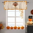 thumbnail image 6 of Valances for Windows Thanksgiving Cartoon Turkey Rod Pocket Short Curtain for bathroom living room bedroom Farm Animal Fall Maple Leaf Pumpkin 1 Panel 54x18in, 6 of 9