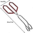 thumbnail image 2 of Barbecue Tongs Scissor Tongs Stainless Steel Food Tongs with Wrap Handle Angled Bread Clamp for BBQ Grilling Cake 11inch, 2 of 4