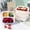 White, variant on ZZkhGO Portion Control Bento Box, 3 Compartment Divided Snack Container with Lid, Plastic Food Storage Lunch Dish for Meal Prep Picnic Office, Green