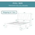 thumbnail image 7 of Einfach Full Bed Frame, Upholstered Platform Bed with Wingback and Geometric Headboard, Beige, 7 of 7