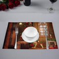 thumbnail image 3 of EREHome Christmas Pine Tree Placemat Plate Holder Set of 6, Table Mats Protector 12x18 inch, 3 of 5
